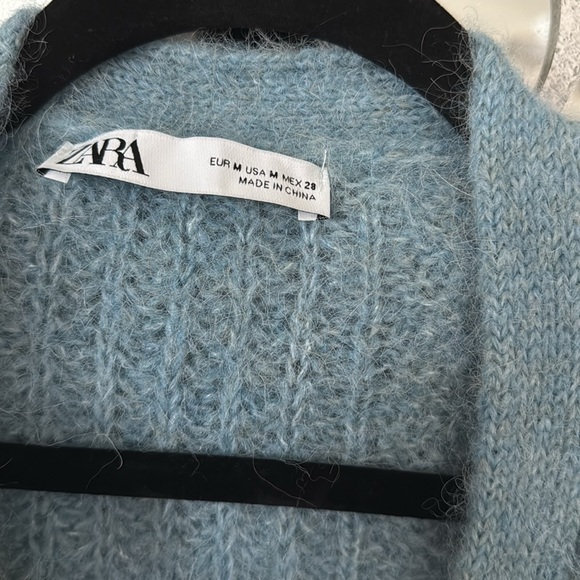 Zara Blue Ruffled Cardigan - Picture 3 of 4